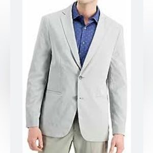 MENS CALVIN KLEIN LIGHT GRAY BLAZER W/ POCKETS SIZE 20 REGULAR